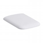 Wall-mounted toilet & toilet seat soft closing, style: Wrapover hidden fixation Rimless, Quick release 54x35 surface: Glossy, color: White