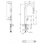 Kitchen tap Deck-mounted material: Brass With Pull-Out Spray 1 jet, color: White surface: Matt Deck-mounted Kitchen tap Deck-mounted material: Brass With Pull-Out Spray 1 jet, color: White surface: Matt Deck-mounted