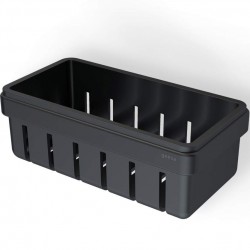 Sponge box material: Brass Double-mounted deep Single 21x10,8x7,5cm, color: Black surface: Matt Shower baskets
