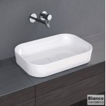 Washbasin Free standing 60x40x12,5 material: Porcelain Without hole Without overflow, color: White surface: Glossy Washbasin Free standing 60x40x12,5 material: Porcelain Without hole Without overflow, color: White surface: Glossy