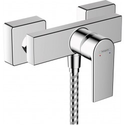 Shower tap Wall-mounted exposed material: Brass mixer without hand shower, hose and holder, color: Chrome surface: Glossy Wall-mouned exposed