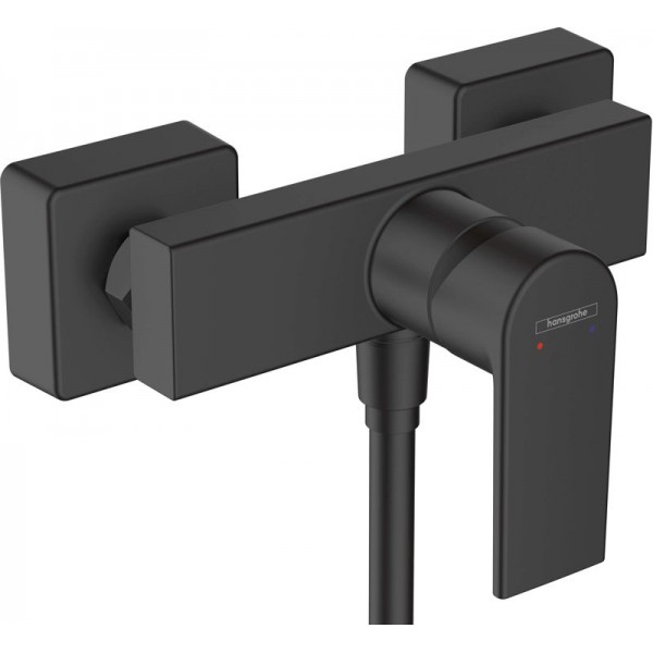 Shower tap Wall-mounted exposed material: Brass mixer without hand shower, hose and holder, color: Black surface: Matt Wall-mouned exposed Shower tap Wall-mounted exposed material: Brass mixer without hand shower, hose and holder, color: Black surface: Matt Wall-mouned exposed