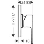 Shower tap Wall-mounted external part 1 way material: Brass mixer With plate without hand shower, hose and holder, color: Chrome surface: Glossy Wall-mounted - external part Shower tap Wall-mounted external part 1 way material: Brass mixer With plate without hand shower, hose and holder, color: Chrome surface: Glossy Wall-mounted - external part