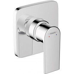 Shower tap Wall-mounted external part 1 way material: Brass mixer With plate without hand shower, hose and holder, color: Chrome surface: Glossy