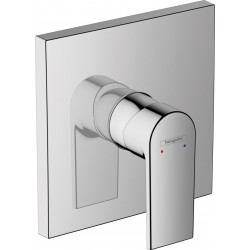 Shower tap Wall-mounted external part 1 way material: Brass mixer With plate without hand shower, hose and holder iBOX, color: Chrome surface: Glossy Wall-mounted - external part