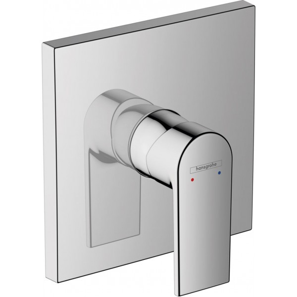 Shower tap Wall-mounted external part 1 way material: Brass mixer With plate without hand shower, hose and holder iBOX, color: Chrome surface: Glossy Wall-mounted - external part