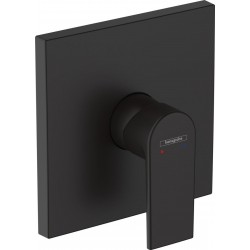 Shower tap Wall-mounted external part 1 way material: Brass mixer With plate without hand shower, hose and holder iBOX, color: Black surface: Matt