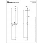 Βέργα ντους 75cm από ορείχαλκο Black Matt απλή, χρώμα: Μαύρο επιφάνεια: Ματ Βέργες ντους