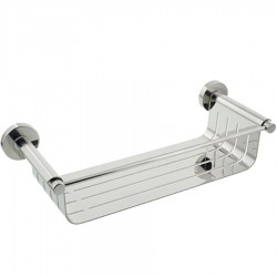 Σπογγοθήκη από ορείχαλκο βαθιά διπλής στήριξης μονή 36,5x13,7x9, χρώμα: Χρωμέ επιφάνεια: Βουρτσισμένη