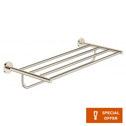 Ράφι για πετσέτες 55cm από ορείχαλκο επίτοιχο polished nickel, χρώμα: Χρωμέ επιφάνεια: Γυαλιστερή