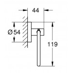 Χαρτοθήκη τύπου κρίκος από ορείχαλκο supersteel, χρώμα: Χρωμέ επιφάνεια: Βουρτσισμένη Χαρτοθήκες