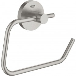 Paper holder ring style material: Brass supersteel, color: Chrome surface: Brushed Toilet paper holders