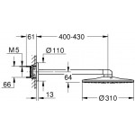 Shower head Wall-mounted 31x31 material: Brass, style: 2 sprays, color: Chrome surface: Brushed Overhead showers Shower head Wall-mounted 31x31 material: Brass, style: 2 sprays, color: Chrome surface: Brushed Overhead showers