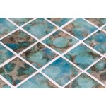 Pool mosaic 5x5 Spain, shape: Square 1st choice (31x41), hue: Green Mosaics for pool