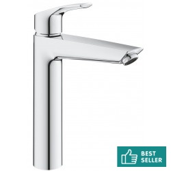 Wash basin tap Deck-mounted L size material: Brass mixer Without waste, color: Chrome surface: Glossy