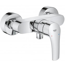 Shower tap Wall-mounted exposed material: Brass mixer without hand shower, hose and holder, color: Chrome surface: Glossy Wall-mouned exposed