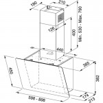 Απορροφητήρας καμινάδα επίτοιχη 90cm 140 W, χρώμα: Μαύρο Καμινάδες επίτοιχες Απορροφητήρας καμινάδα επίτοιχη 90cm 140 W, χρώμα: Μαύρο Καμινάδες επίτοιχες