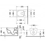 Wall-mounted toilet & toilet seat soft closing, style: Wrapover hidden fixation Rimless 57x36 surface: Glossy, color: White Wall-mounted Wall-mounted toilet & toilet seat soft closing, style: Wrapover hidden fixation Rimless 57x36 surface: Glossy, color: White Wall-mounted