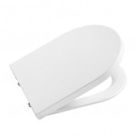 Wall-mounted toilet & toilet seat soft closing, style: Wrapover hidden fixation Rimless 56x37 surface: Glossy, color: White Wall-mounted Wall-mounted toilet & toilet seat soft closing, style: Wrapover hidden fixation Rimless 56x37 surface: Glossy, color: White Wall-mounted