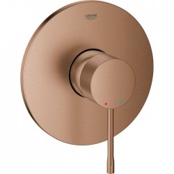 Shower tap Wall-mounted external part 1 way material: Brass mixer With plate without hand shower, hose and holder brushed warm sunset, color: Pink Gold surface: Brushed Wall-mounted - external part
