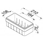 Σπογγοθήκη από ορείχαλκο βαθιά διπλής στήριξης μονή 21x10,8x7,5, χρώμα: Λευκό επιφάνεια: Ματ Σπογγοθήκες