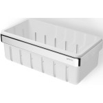 Σπογγοθήκη από ορείχαλκο βαθιά διπλής στήριξης μονή 21x10,8x7,5, χρώμα: Λευκό επιφάνεια: Ματ Σπογγοθήκες