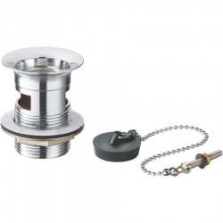 Waste Valve With overflow material: Brass surface: Glossy, color: Chrome Waste overflows
