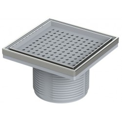 Σχάρα από πλαστικό 15x15, χρώμα: Γκρι Σχάρες ντουζιέρας