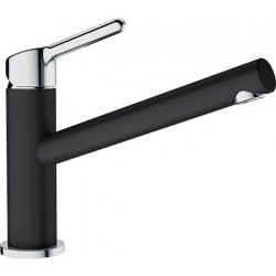 Kitchen tap Deck-mounted material: Brass onyx, color: Black surface: Matt